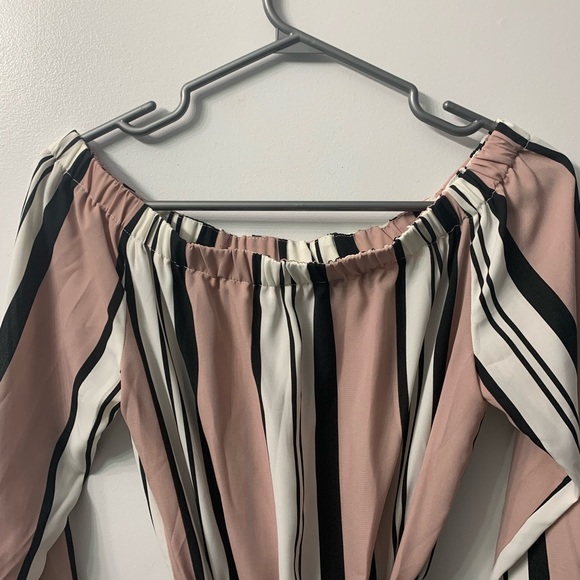 DEX XS striped off-the shoulder Dress - Picture 2 of 4